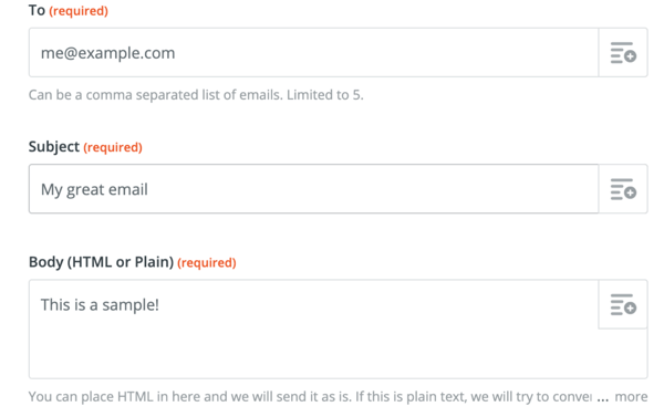 zapier zaps tool for email mailling lilst